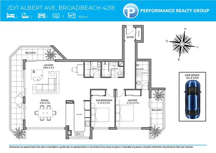 Floorplan of Homely apartment listing, 2D/1 Albert Avenue, Broadbeach QLD 4218