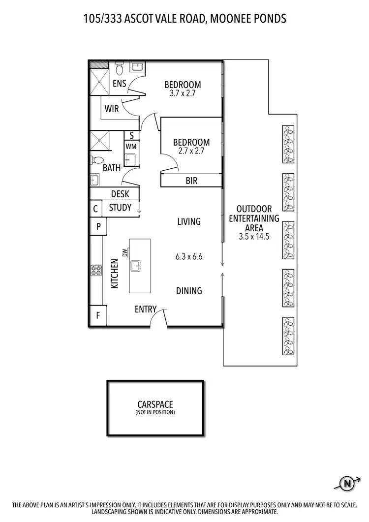 Floorplan of Homely apartment listing, 105/333 Ascot Vale Road, Moonee Ponds VIC 3039