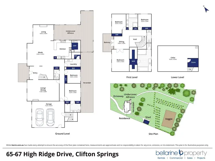 Floorplan of Homely rural property listing, 65-67 High Ridge Drive, Clifton Springs VIC 3222