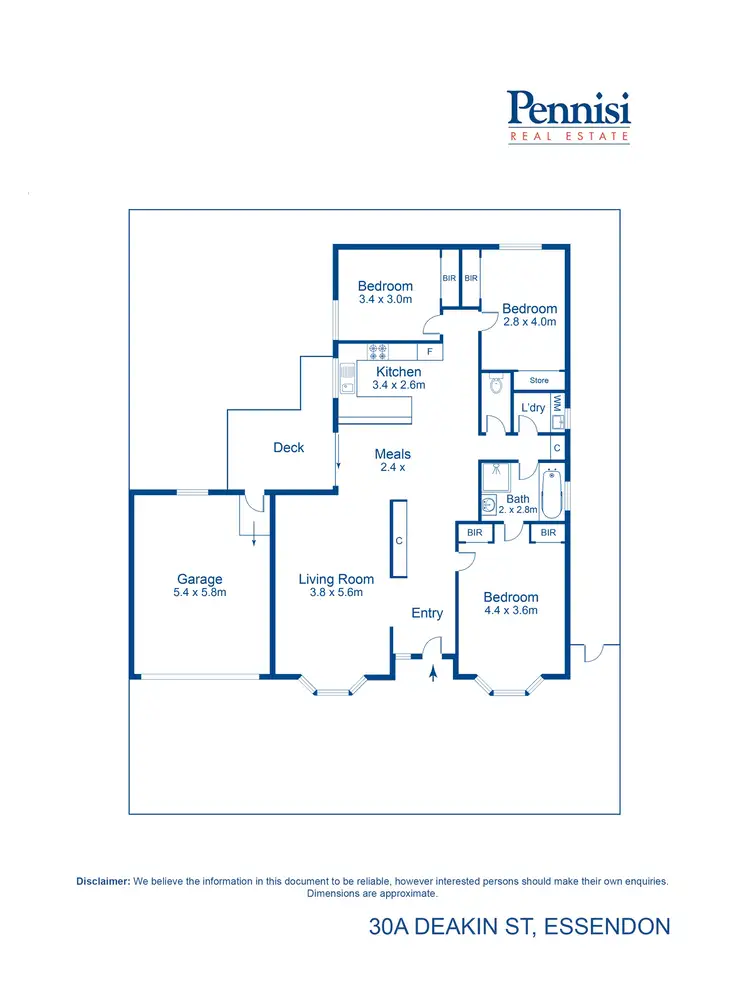 Floorplan of Homely house listing, 30A Deakin Street, Essendon VIC 3040