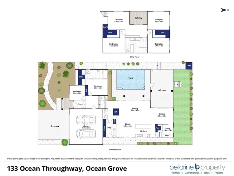 Floorplan of Homely house listing, 133 Ocean Throughway, Ocean Grove VIC 3226