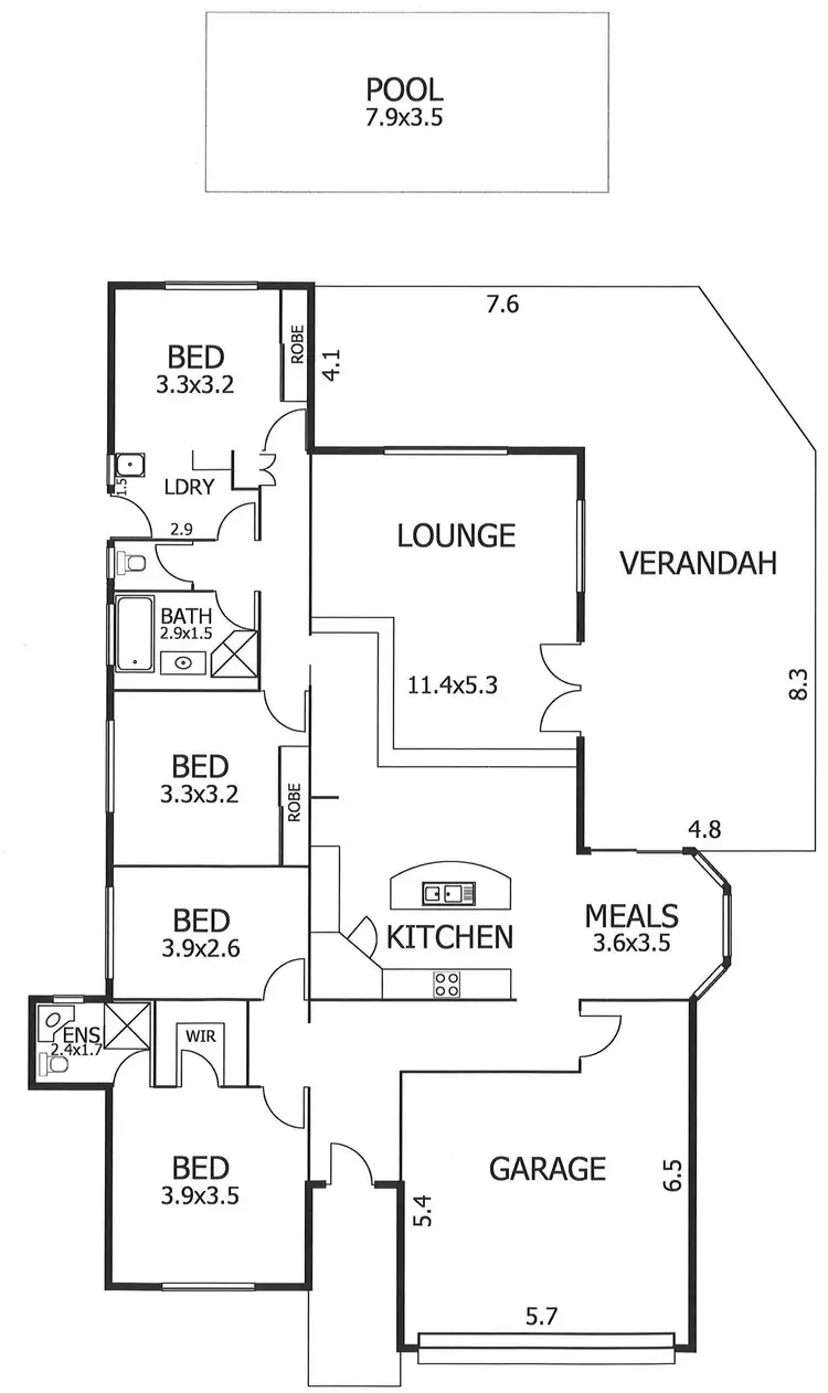 Floorplan of Homely house listing, 10 Jacaranda Street, Murray Bridge SA 5253