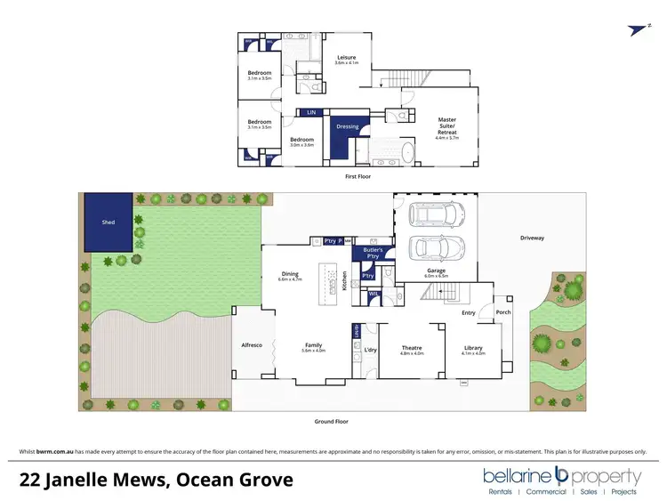 Floorplan of Homely house listing, 22 Janelle Way, Ocean Grove VIC 3226