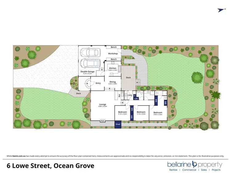 Floorplan of Homely house listing, 6 Lowe Street, Ocean Grove VIC 3226