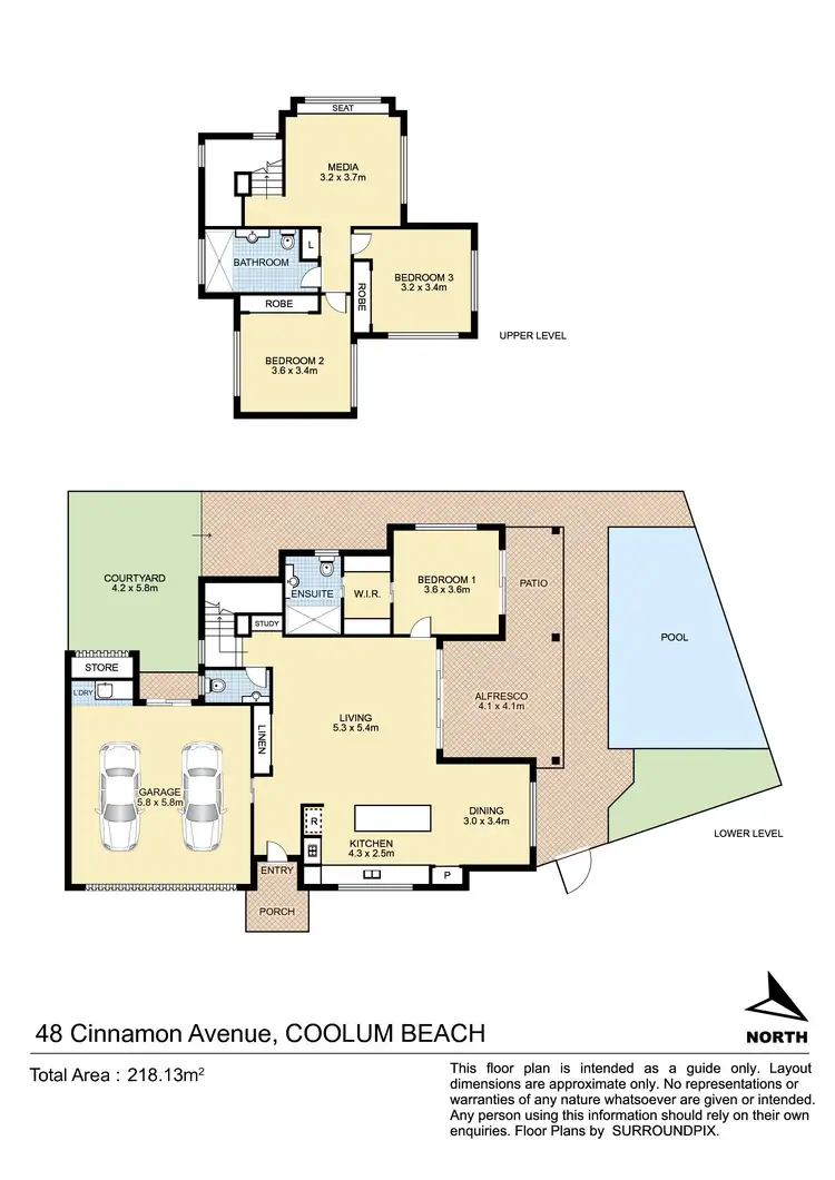 Floorplan of Homely semi-detached listing, 1/48 Cinnamon Avenue, Coolum Beach QLD 4573