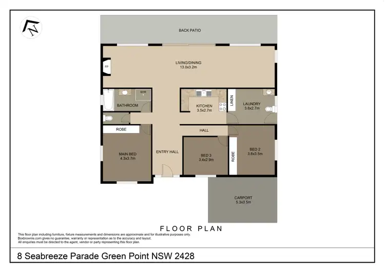 Floorplan of Homely house listing, 8 Seabreeze Parade, Green Point NSW 2428