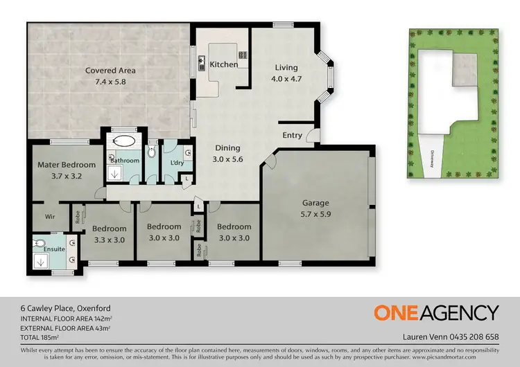 Floorplan of Homely house listing, 6 Cawley Place, Oxenford QLD 4210