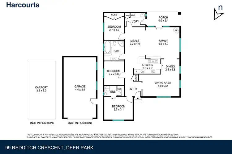 Floorplan of Homely house listing, 99 Redditch Crescent, Deer Park VIC 3023