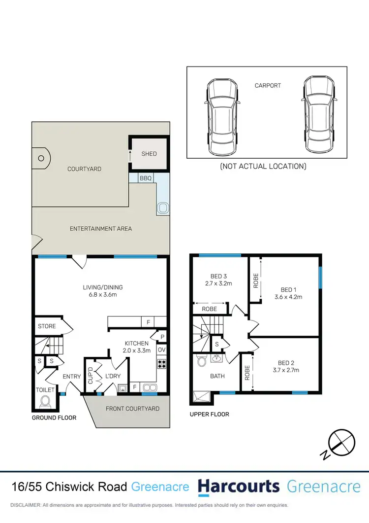 Floorplan of Homely townhouse listing, 16/55 Chiswick Road, Greenacre NSW 2190