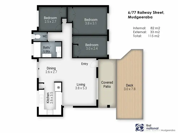 Floorplan of Homely semi-detached listing, 6/77 Railway Street, Mudgeeraba QLD 4213