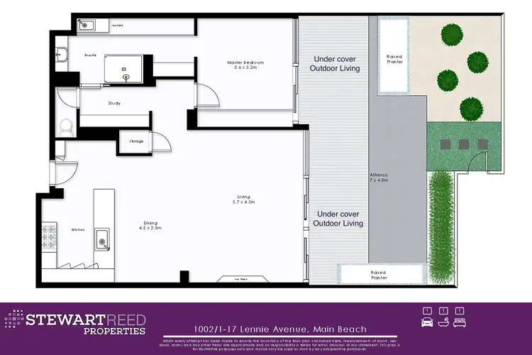 Floorplan of Homely apartment listing, 1002/1-17 Lennie Avenue, Main Beach QLD 4217
