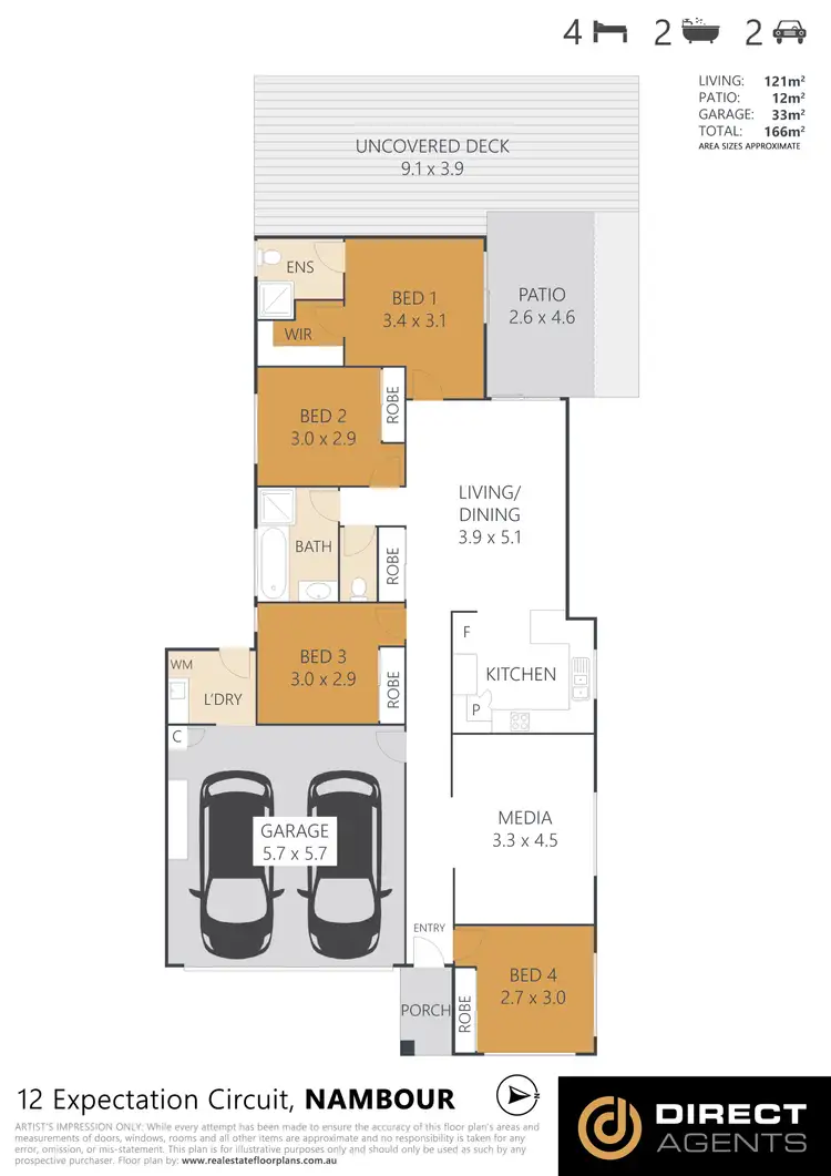 Floorplan of Homely house listing, 12 Expectation Circuit, Nambour QLD 4560