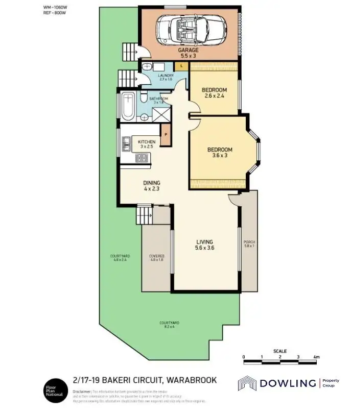 Floorplan of Homely unit listing, 2/17-19 Bakeri Circuit, Warabrook NSW 2304