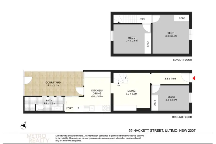 Floorplan of Homely terrace listing, 55 Hackett St, Ultimo NSW 2007