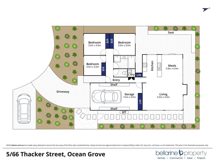 Floorplan of Homely townhouse listing, 5/66 Thacker Street, Ocean Grove VIC 3226