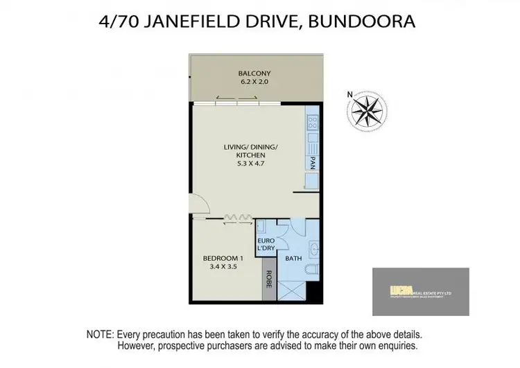 Floorplan of Homely unit listing, 4/70 Janefield Drive, Bundoora VIC 3083