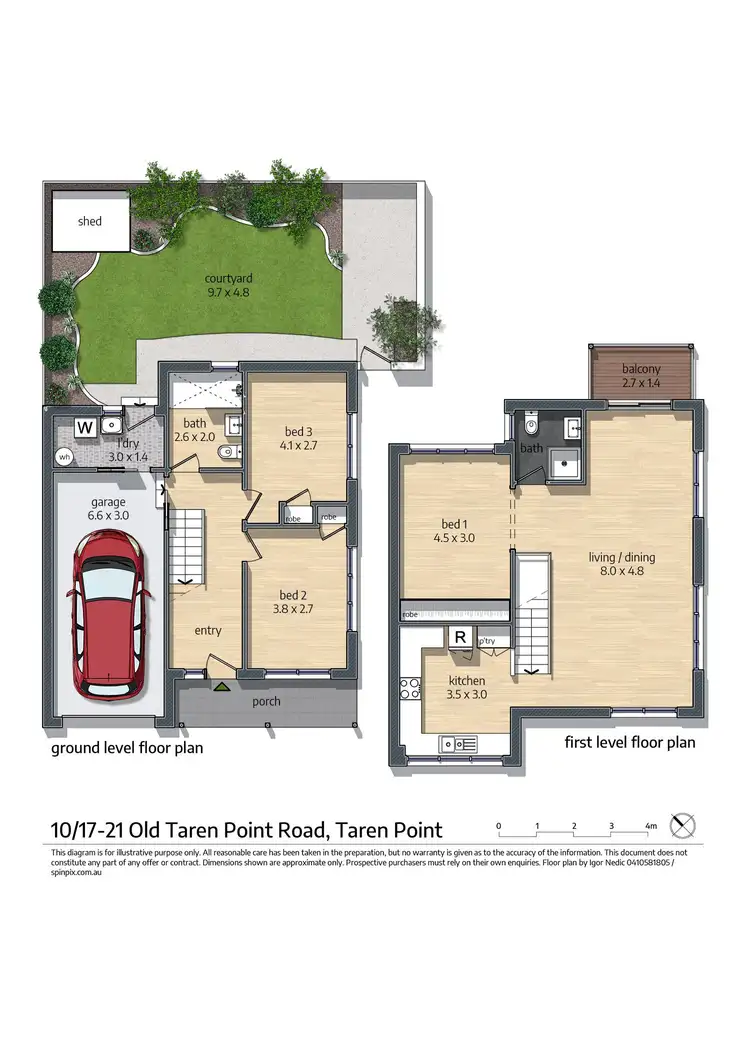 Floorplan of Homely townhouse listing, 10/17-21 Old Taren Point Road, Taren Point NSW 2229