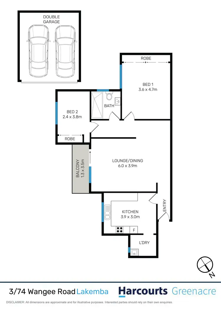 Floorplan of Homely apartment listing, 3/74 Wangee Road, Lakemba NSW 2195