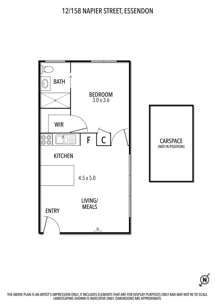 Floorplan of Homely flat listing, 12/158 Napier Street, Essendon VIC 3040