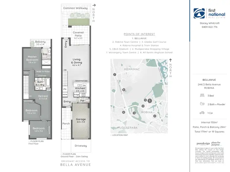 Floorplan of Homely townhouse listing, 244/2 Bella Avenue, Robina QLD 4226