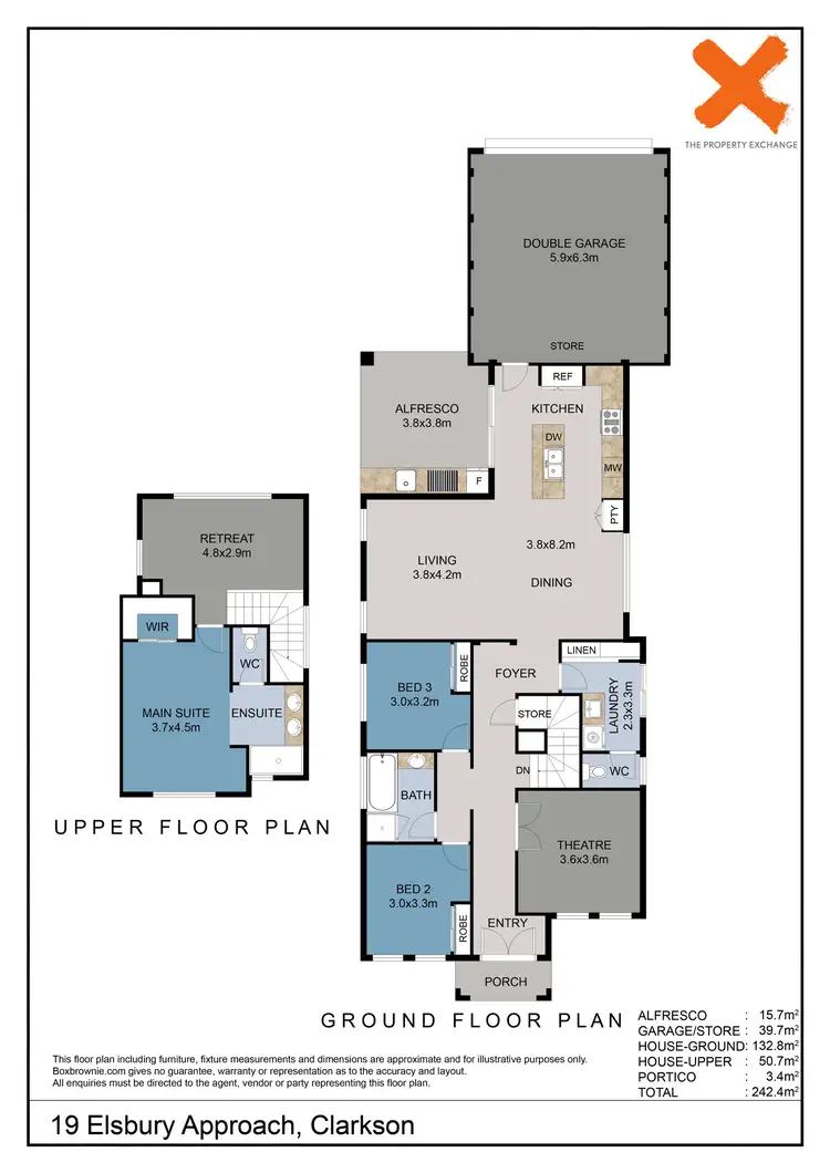 Floorplan of Homely house listing, 19 Elsbury Approach, Clarkson WA 6030