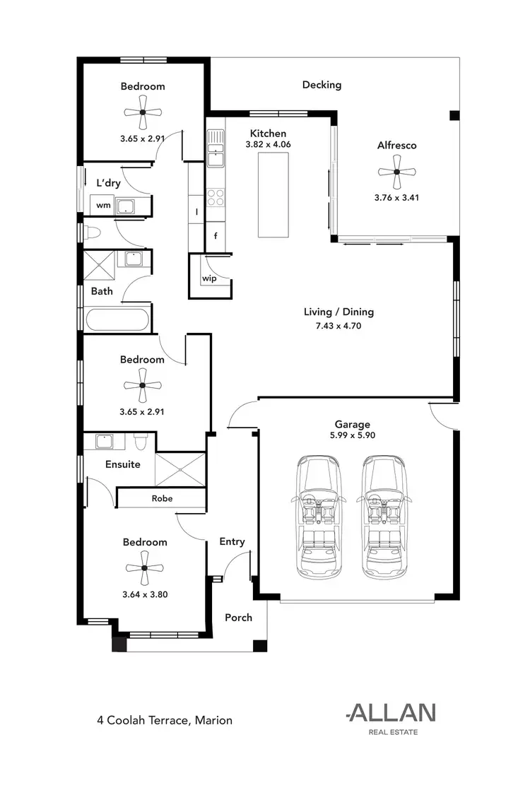 Floorplan of Homely house listing, 4 Coolah Terrace, Marion SA 5043
