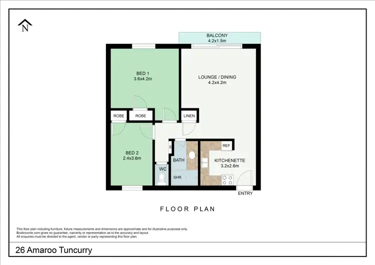 Floorplan of Homely unit listing, 26/3-7 Peel Street Amaroo, Tuncurry NSW 2428