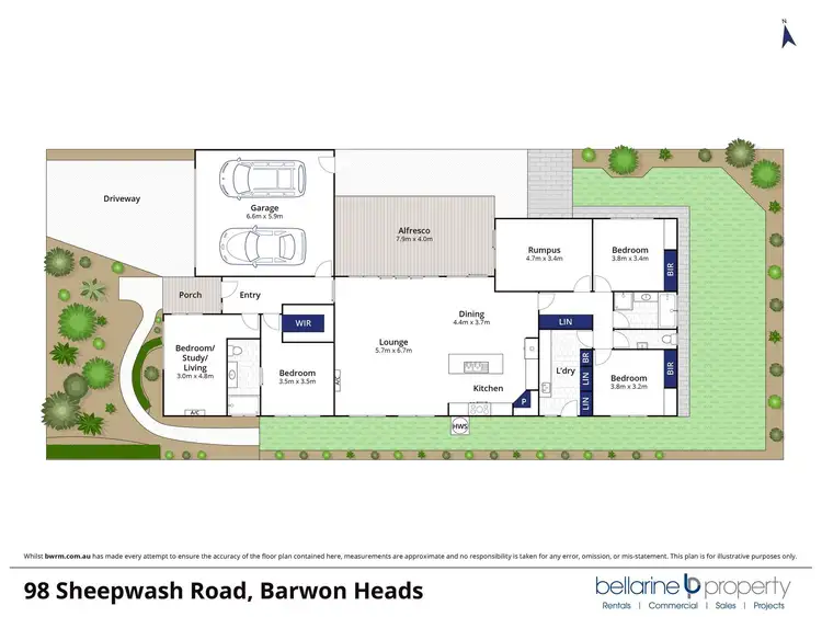 Floorplan of Homely house listing, 98 Sheepwash Road, Barwon Heads VIC 3227