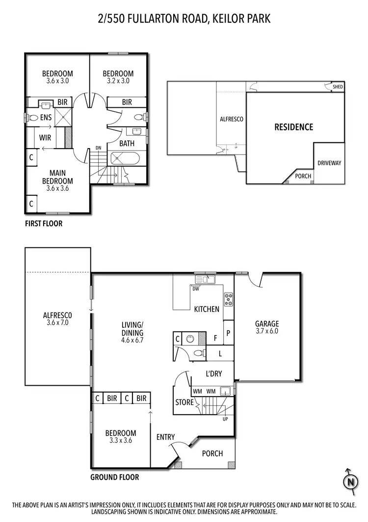Floorplan of Homely townhouse listing, 2/550 Fullarton Road, Keilor Park VIC 3042