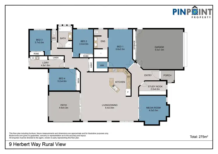 Floorplan of Homely house listing, 9 Herbert Way, Rural View QLD 4740