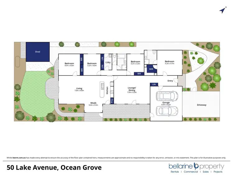 Floorplan of Homely house listing, 50 Lake Avenue, Ocean Grove VIC 3226