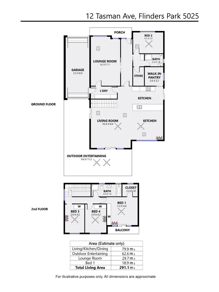 Floorplan of Homely house listing, 12 Tasman Avenue, Flinders Park SA 5025