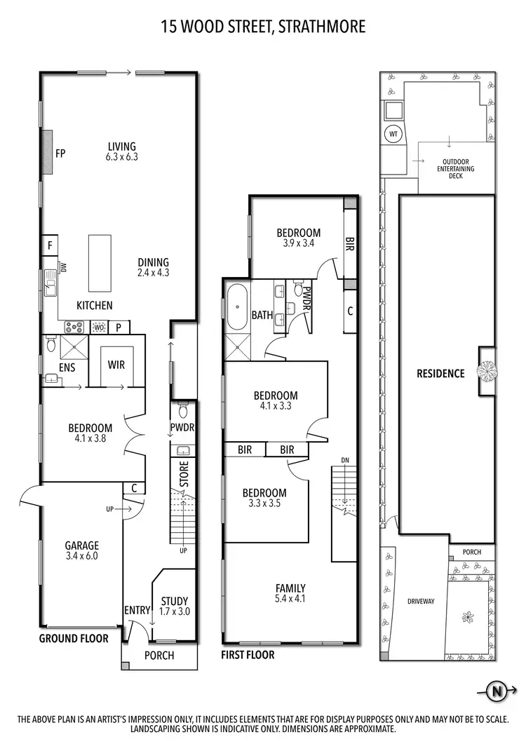 Floorplan of Homely house listing, 15 Wood Street, Strathmore VIC 3041