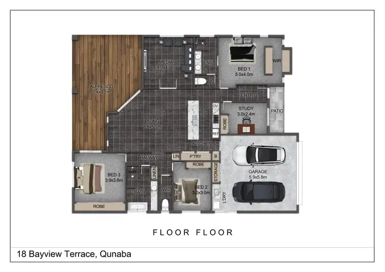 Floorplan of Homely house listing, 18 Bayview Terrace, Qunaba QLD 4670