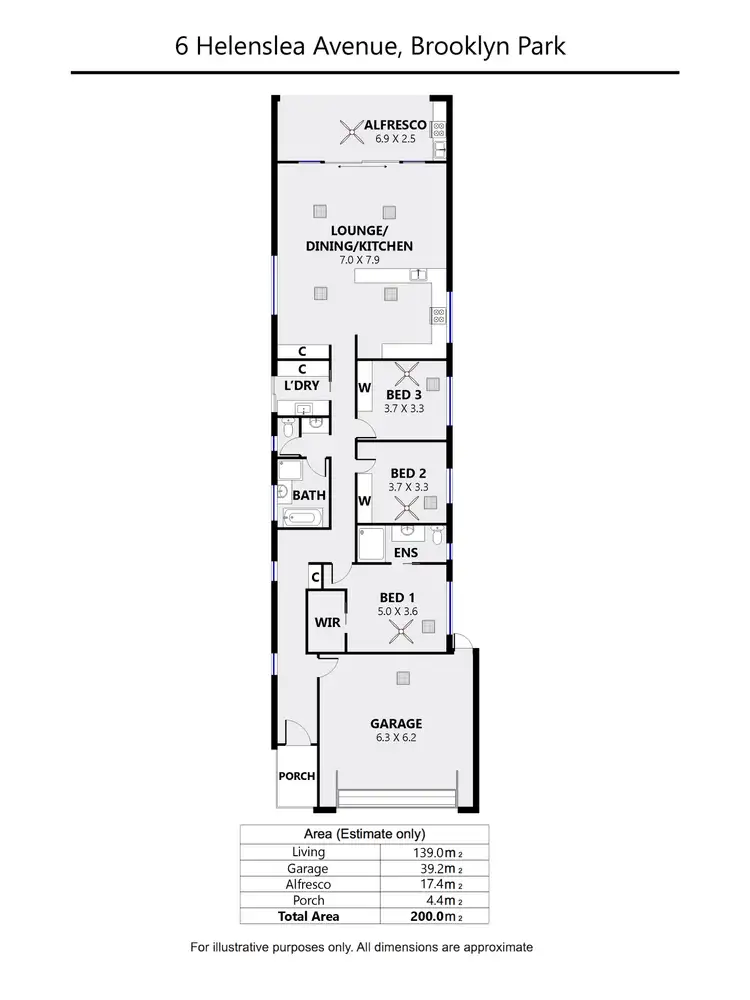 Floorplan of Homely house listing, 6 Helenslea Avenue, Brooklyn Park SA 5032
