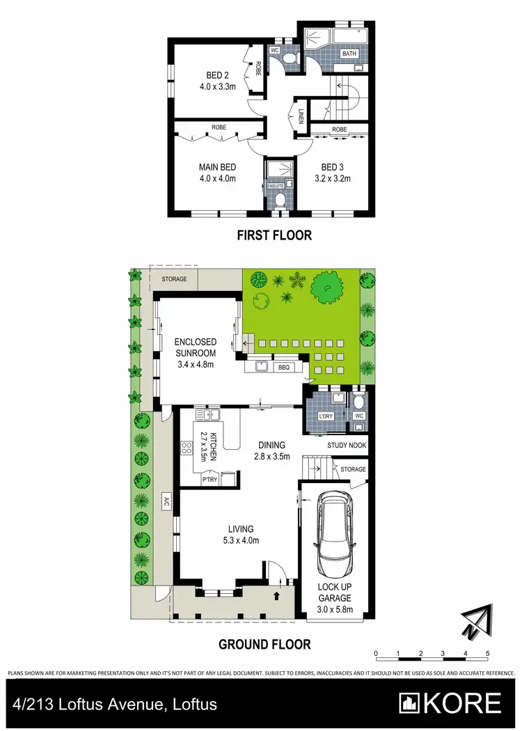 Floorplan of Homely townhouse listing, 4/211-213 Loftus Avenue, Loftus NSW 2232