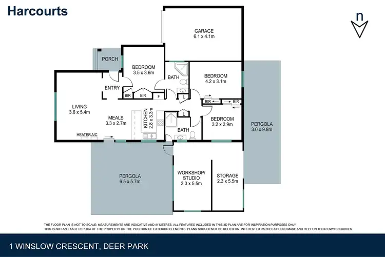 Floorplan of Homely house listing, 1 Winslow Crescent, Deer Park VIC 3023