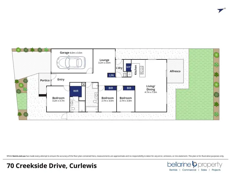 Floorplan of Homely house listing, 70 Creekside Drive, Curlewis VIC 3222