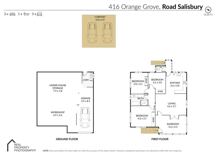 Floorplan of Homely house listing, 416 Orange Grove Road, Salisbury QLD 4107