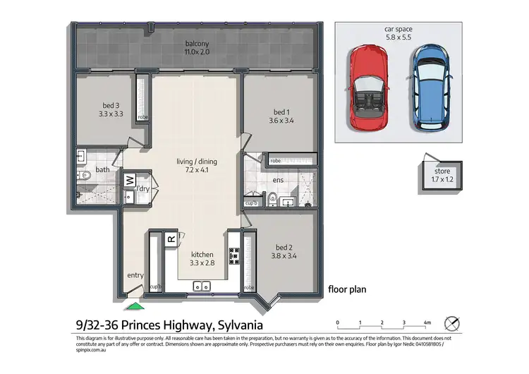 Floorplan of Homely apartment listing, 9/32 Princes Highway, Sylvania NSW 2224