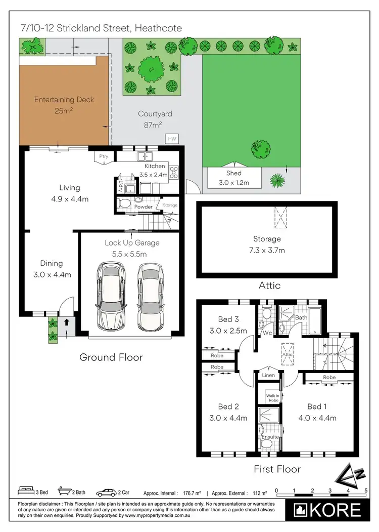 Floorplan of Homely townhouse listing, 7/10-12 Strickland Street, Heathcote NSW 2233