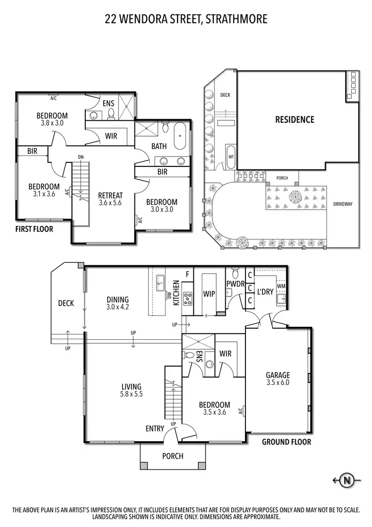 Floorplan of Homely townhouse listing, 22 Wendora Street, Strathmore VIC 3041