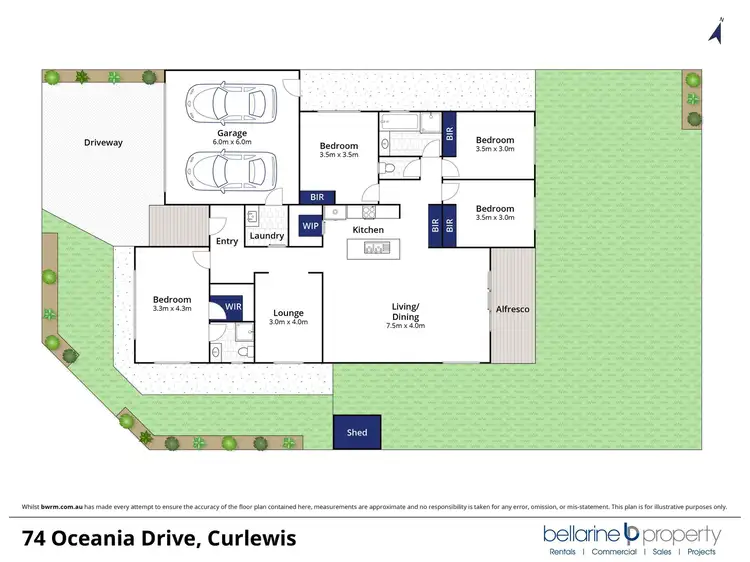 Floorplan of Homely house listing, 74 Oceania Drive, Curlewis VIC 3222