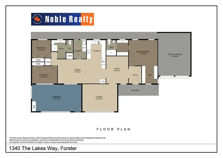 Floorplan of Homely rural property listing, 1340 The Lakes Way, Hallidays Point NSW 2430