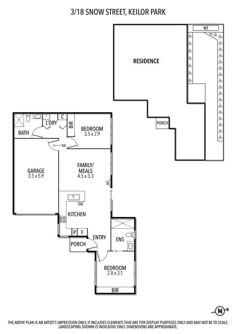 Floorplan of Homely unit listing, 3/18 Snow Street, Keilor Park VIC 3042