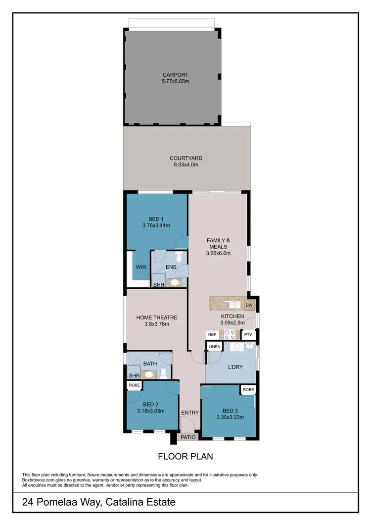 Floorplan of Homely house listing, 24 Pomelaa Way, Clarkson WA 6030