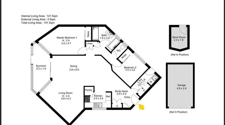 Floorplan of Homely unit listing, 1/96 Oxley Avenue, Woody Point QLD 4019