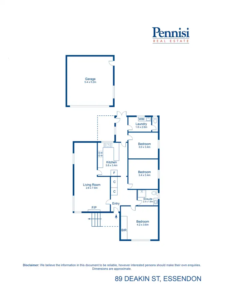 Floorplan of Homely house listing, 89 Deakin Street, Essendon VIC 3040