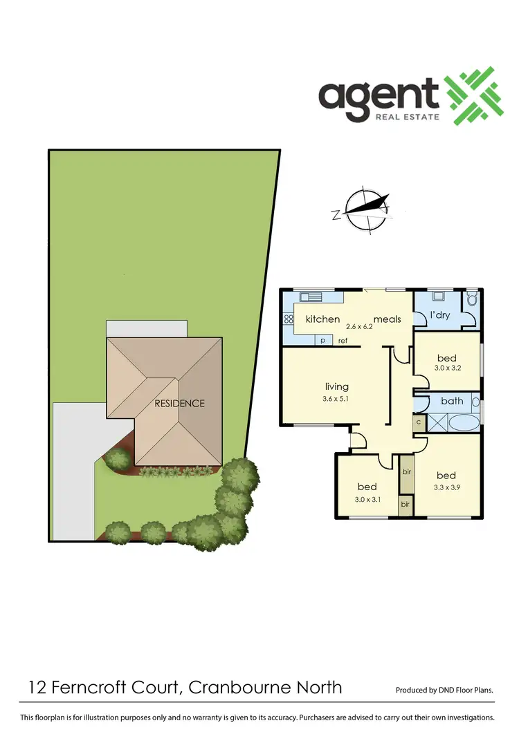 Floorplan of Homely house listing, 12 Ferncroft Court, Cranbourne North VIC 3977