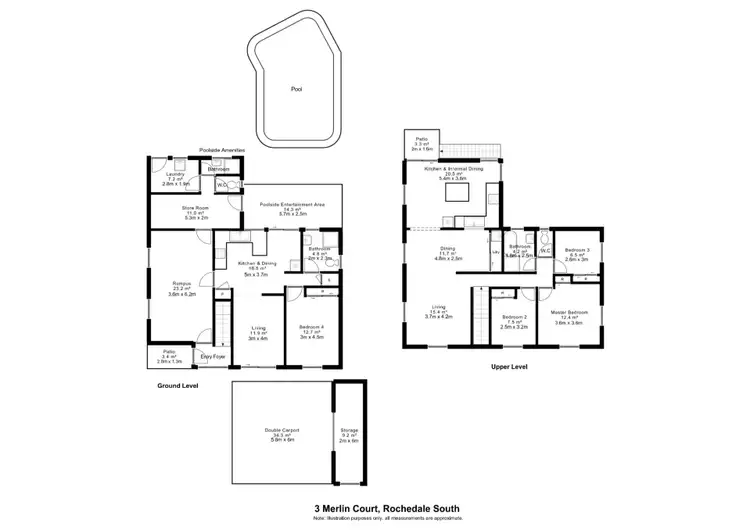Floorplan of Homely house listing, 3 Merlin Court, Rochedale South QLD 4123